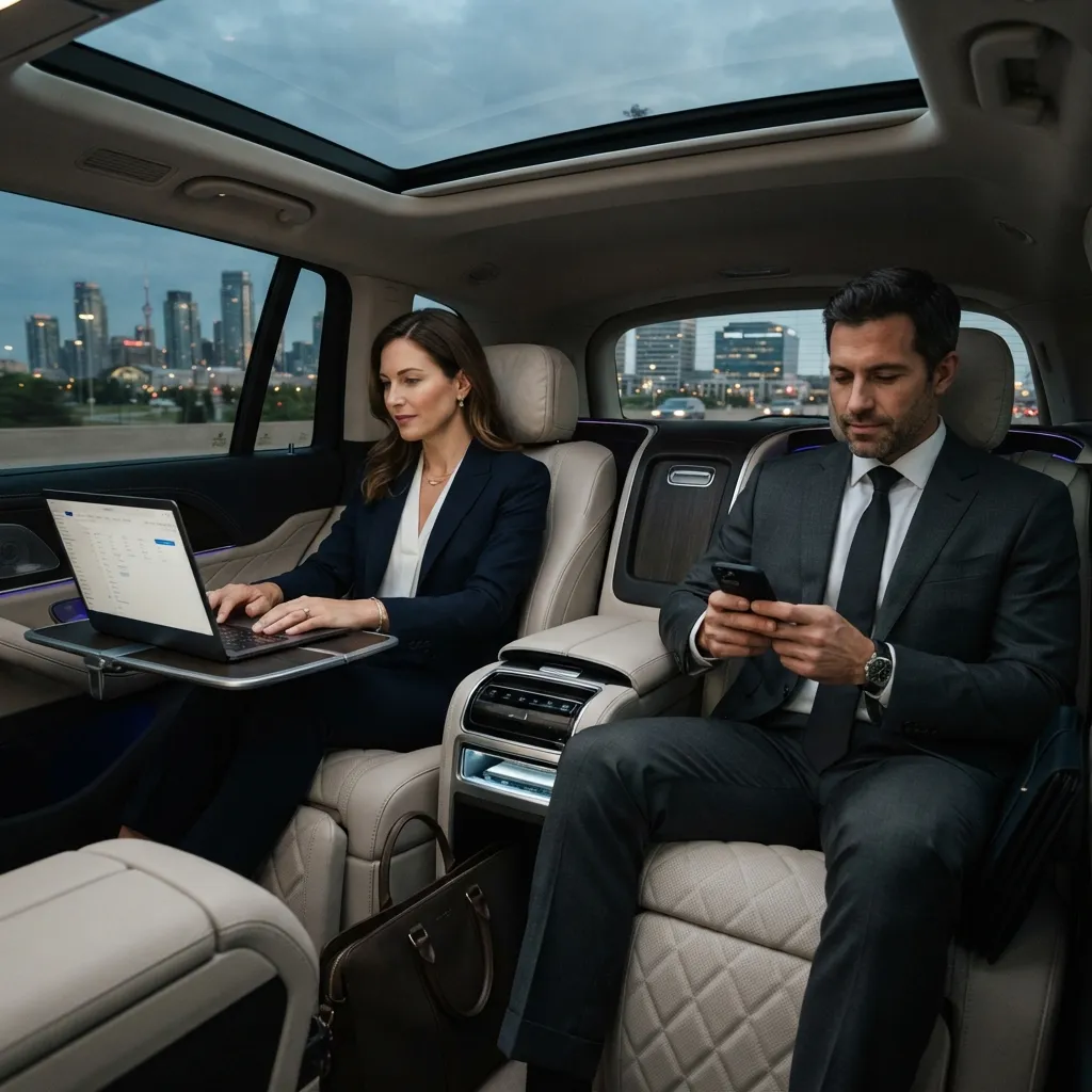 Corporate limousine service Vaughan executive SUV business travel interior