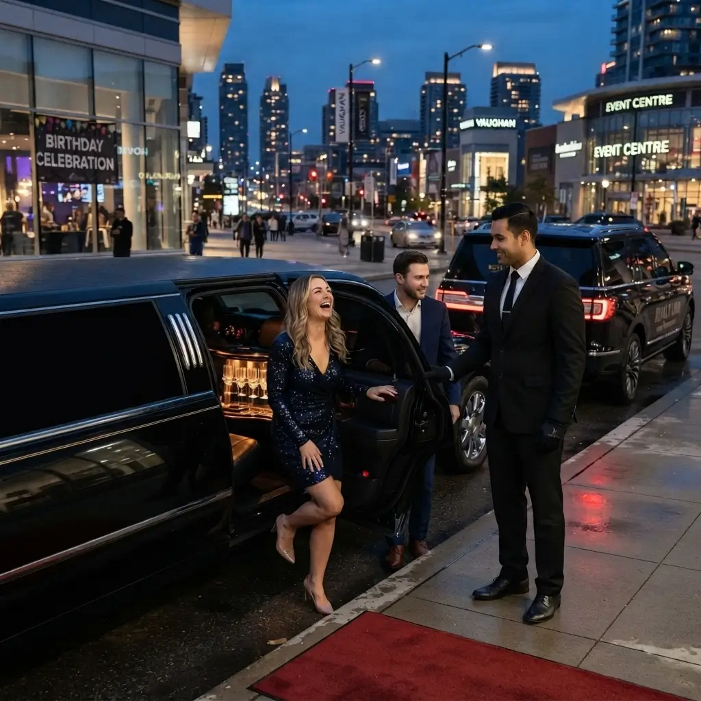 Professional chauffeur Vaughan birthday limo service luxury vehicle assistance
