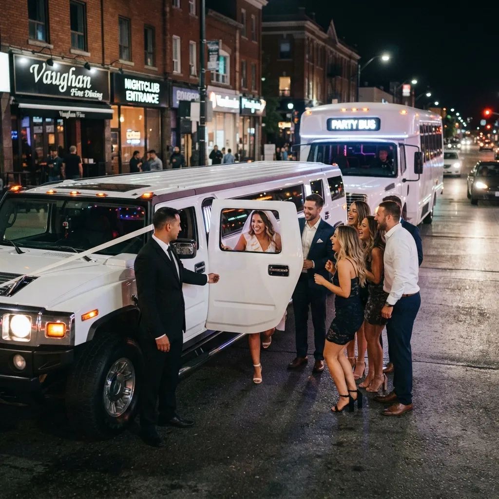 Bachelor & bachelorette party limo service Vaughan professional chauffeur luxury fleet