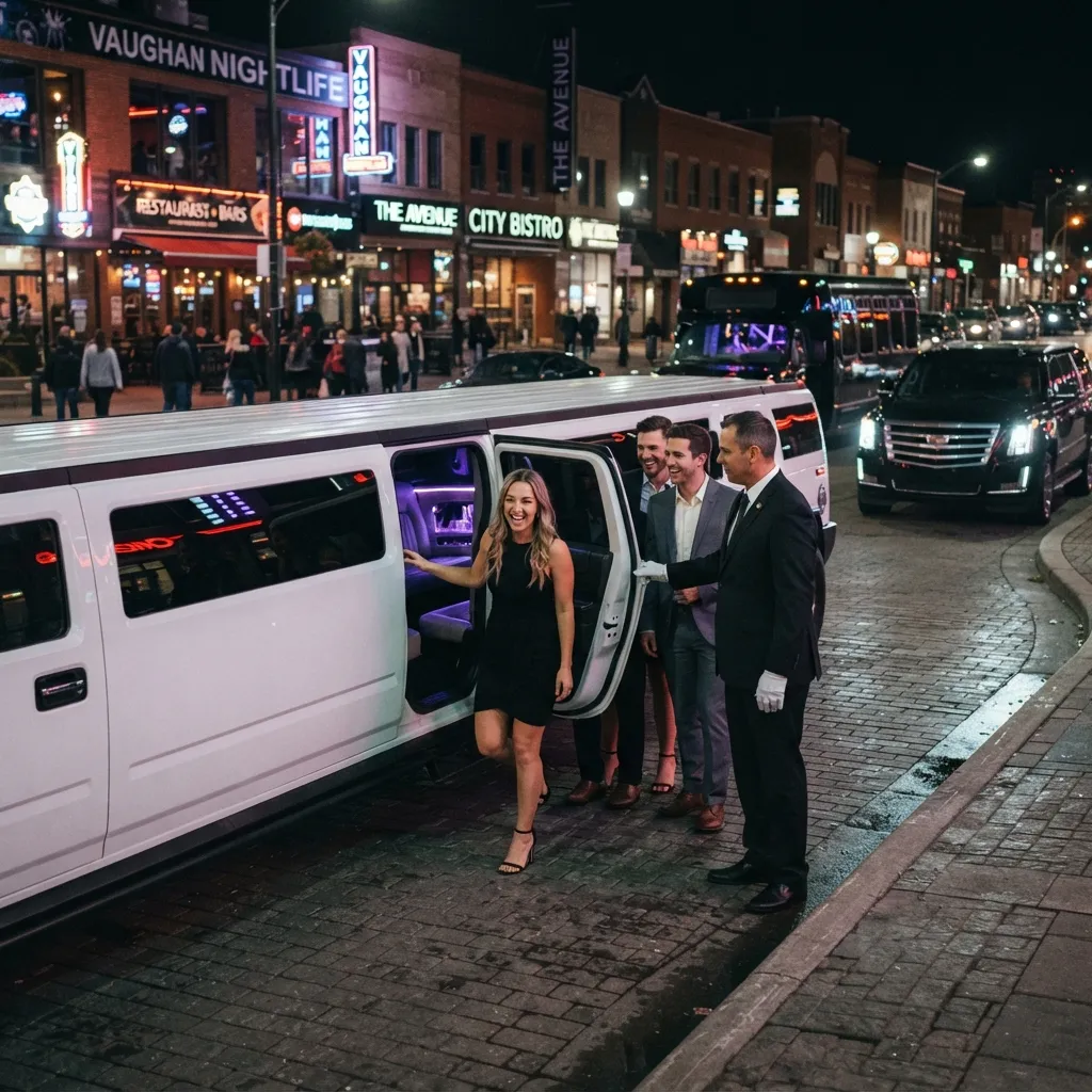 Night out limo service in Vaughan professional chauffeur luxury nightlife transportation
