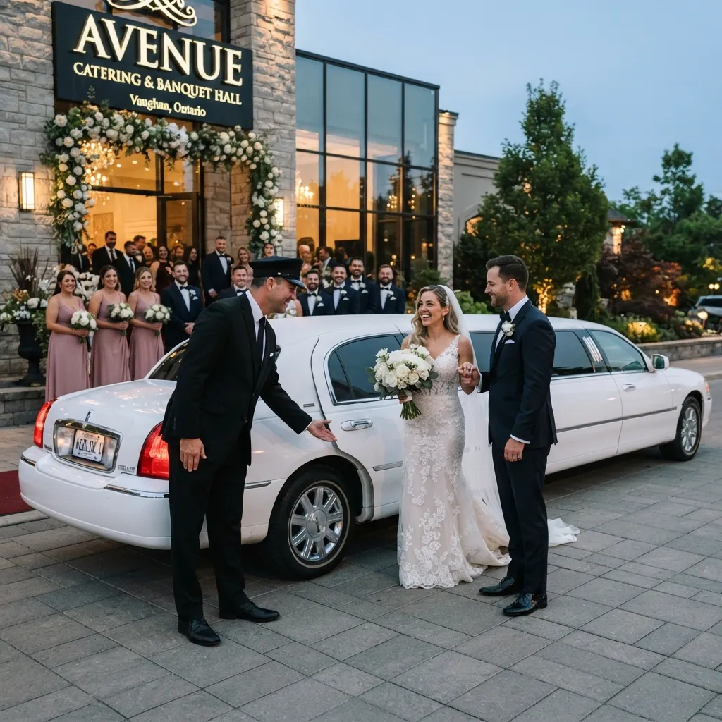 Wedding limo service in Vaughan professional chauffeur luxury bridal service